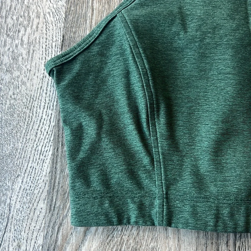 Outdoor Voices Bra Green Athena Crop Top Sports Bra Size Small High Neckline